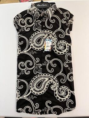 Robert Graham Black Embroidered Classic Fit Sweater